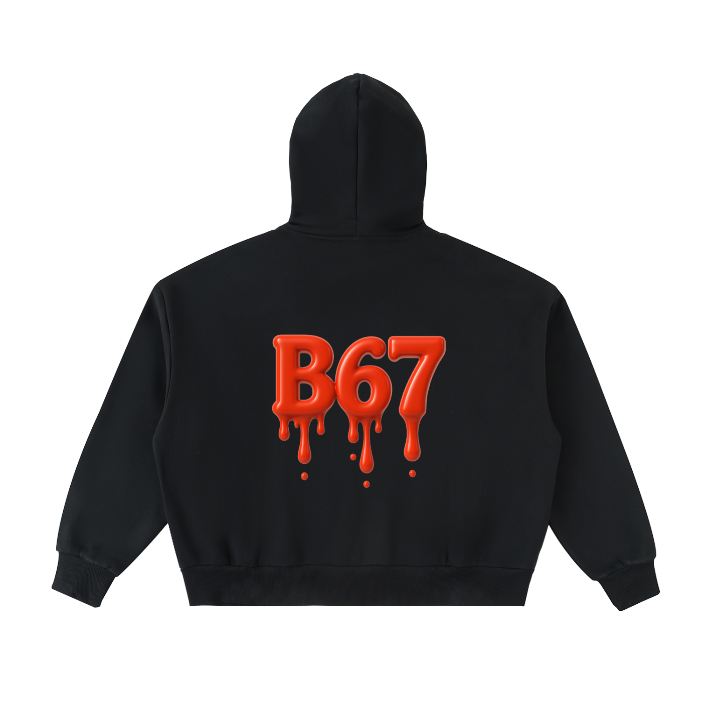 B67 Fleeced Full-Zip Boxy Hoodie