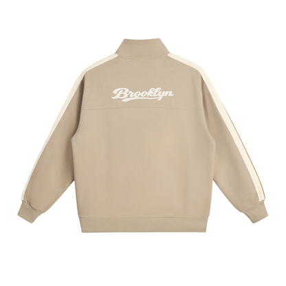 Contrast Side-Stripe Stand Collar  Jacket