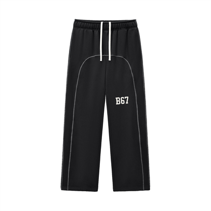B67 Contrast-Stitched Fleece Sweatpants