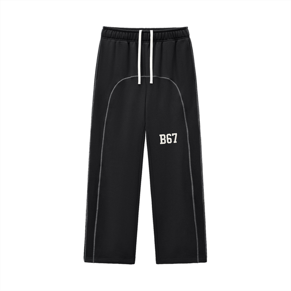 B67 Contrast-Stitched Fleece Sweatpants