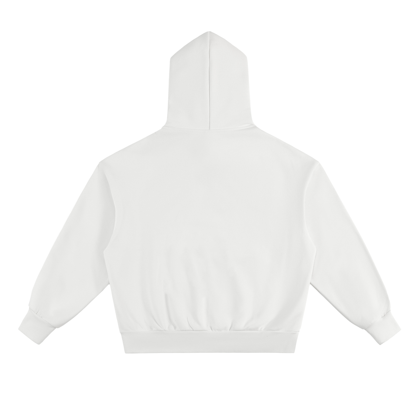 B67 Heavyweight Fleece Hoodie – White on white Edition