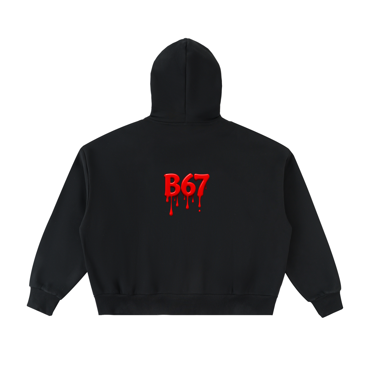 B67 Drip Fleeced Full-Zip Boxy Hoodie