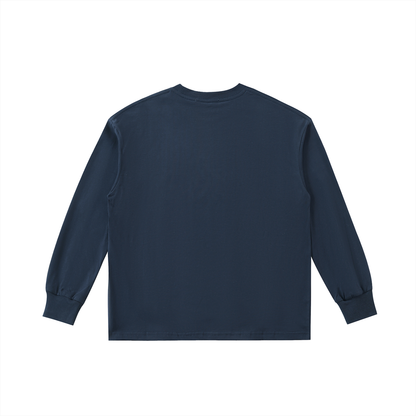 B67 Kids’ Cotton Long-Sleeve Tee –Black with Blue Letters