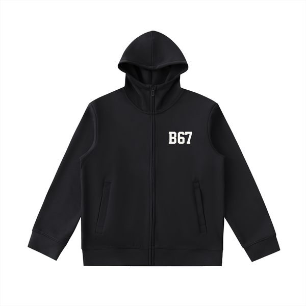 B67 Heavyweight High Neck  Zip-Up Hoodie