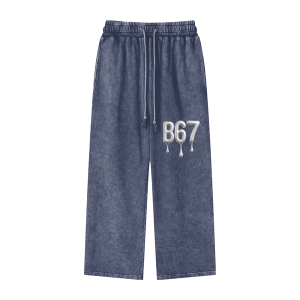 B67 Snow Washed Wide Leg Pants