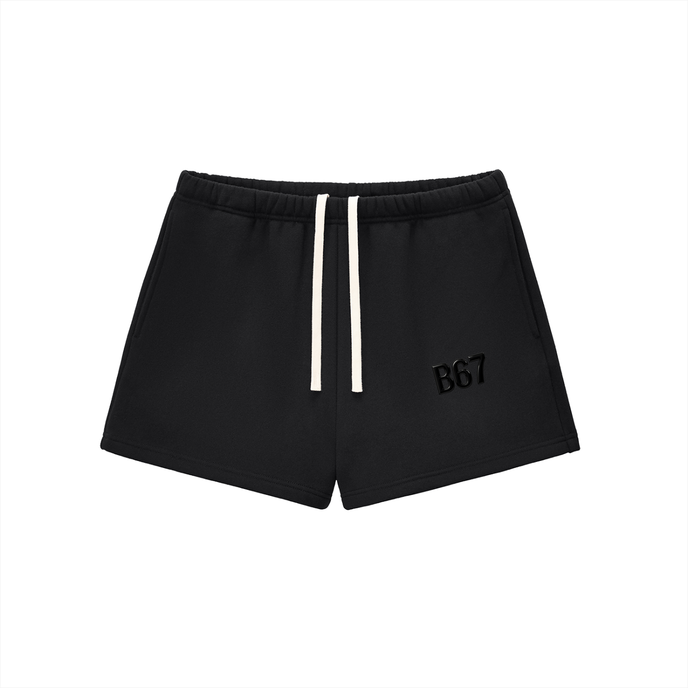 B67 Black on Black Fleece Sweat shorts