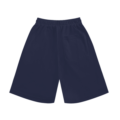 B67 Kids’ Shorts – Navy Blue with Sliver drip Letters