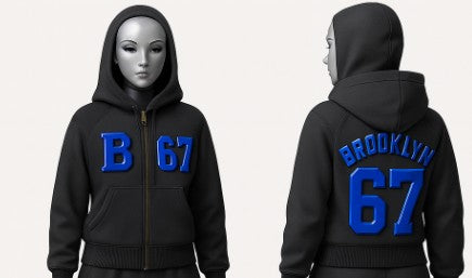 Cropped Zip-Through Hoodie