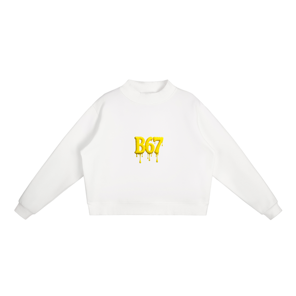 B67 Drip  Fleece Mid-Neck Crew Sweatshirt