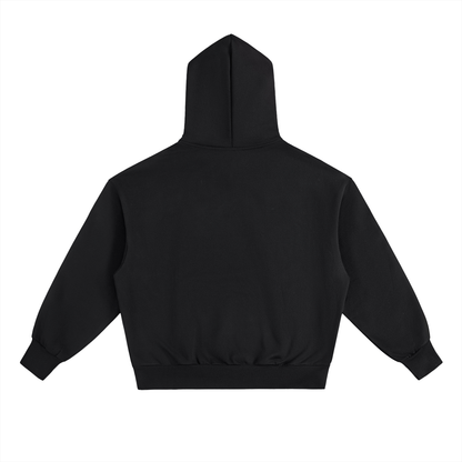 B67 Heavyweight Fleece Hoodie – Black on White Edition