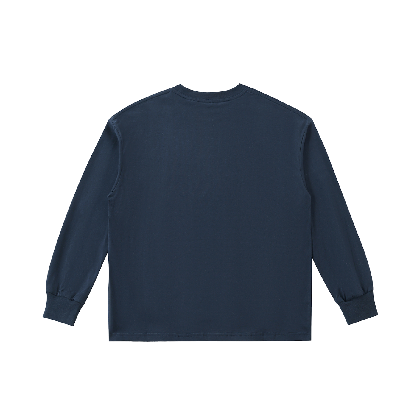 B67 Kids’ Cotton Long-Sleeve Tee – Dark Blue with Red Drip Letters