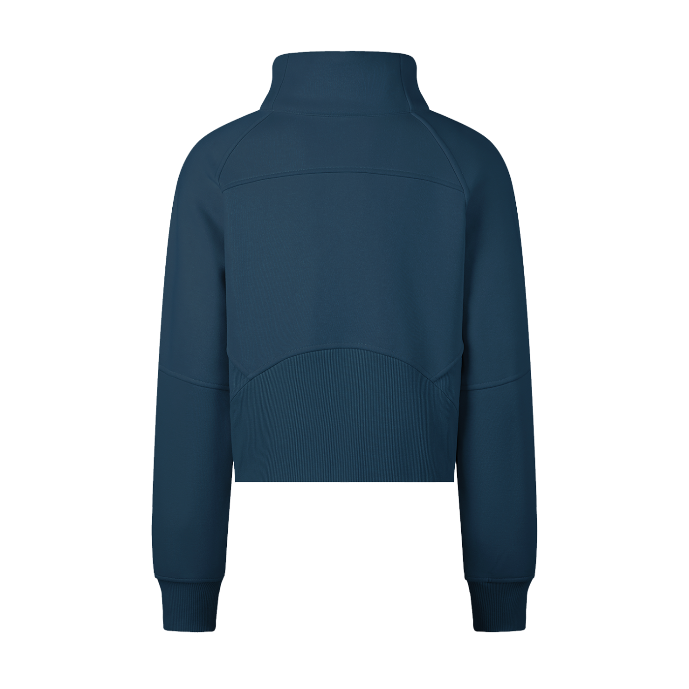 B67 Blue on Blue Half-Zip Crop Sweatshirt