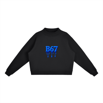 Essential Fleece Mock-Neck Crew Sweatshirt